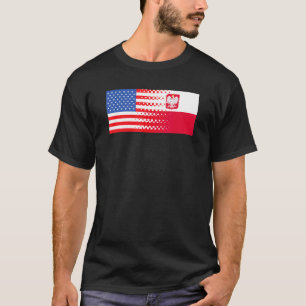 Polish American Flag Polska Poland Usa Polish Prid T-Shirt