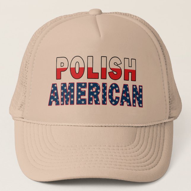 Polish American Flag Trucker Hat (Front)