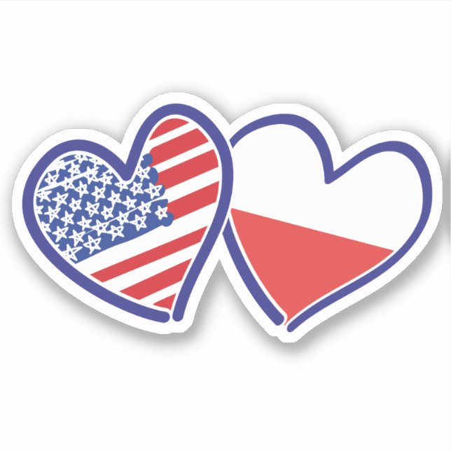 Polish American Heart Flags (Front)