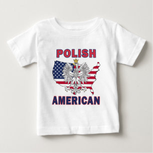 Polish American Map Baby T-Shirt