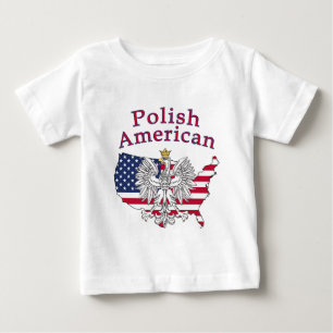 Polish American Map Baby T-Shirt
