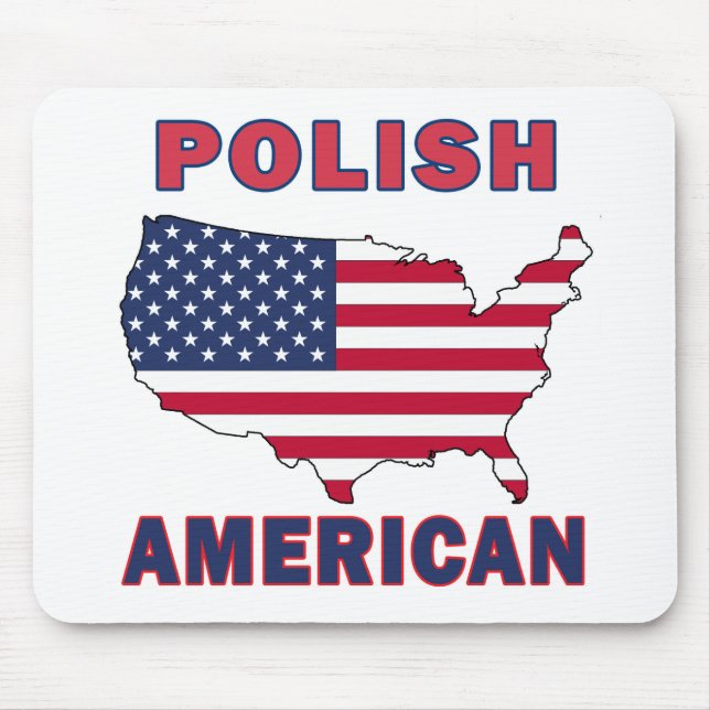 Polish American Map Mouse Mat (Front)
