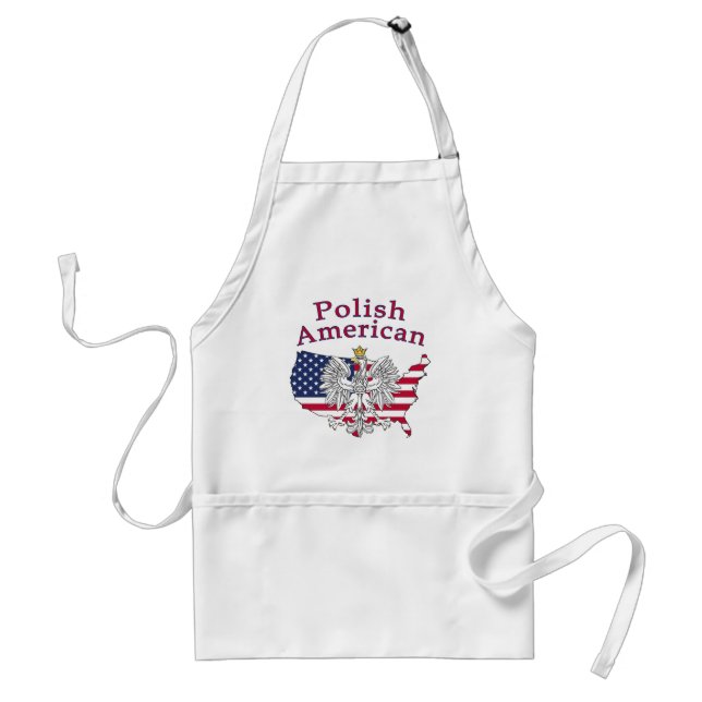 Polish American Map Standard Apron (Front)