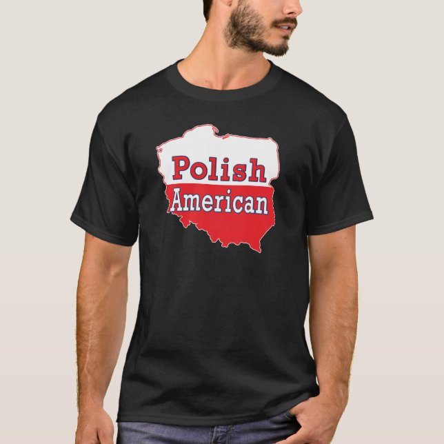 Polish American Map T-Shirt (Front)
