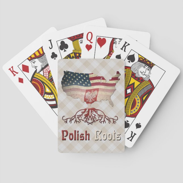 Polish American Roots  Playing Cards (Back)