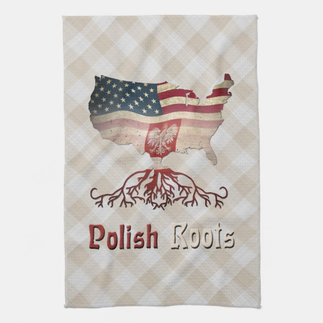 Polish American Roots Tea Towels (Vertical)