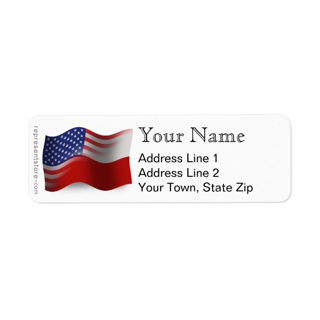 Polish-American Waving Flag (Front)