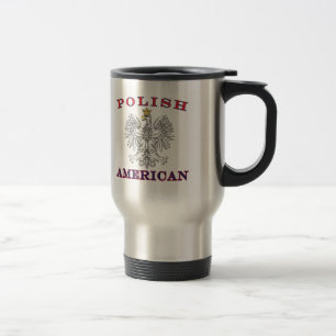 Polish American White Eagle Travel Mug