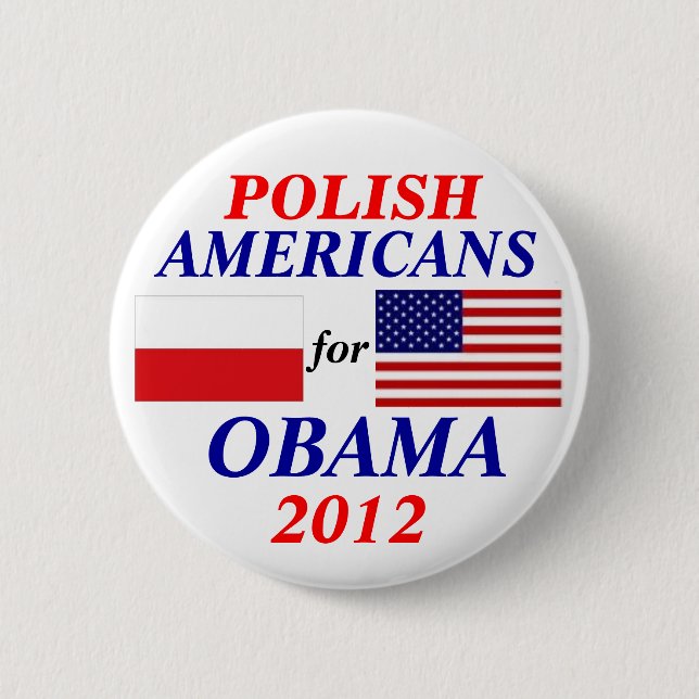 Polish americans for Obama 6 Cm Round Badge (Front)