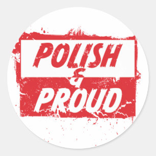 Polish and Proud Classic Round Sticker