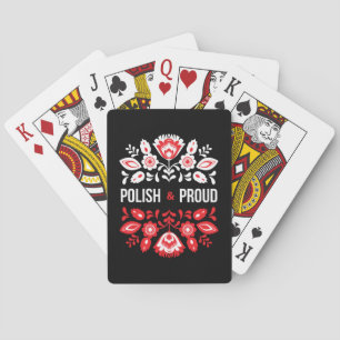 Polish and Proud Flowers Poland Polska Playing Cards