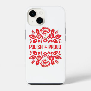 Polish and Proud Poland Polska Red Flowers iPhone 14 Case