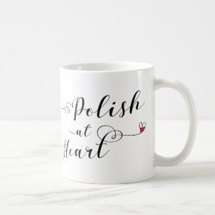 Polish At Heart, Polish Flag, Poland Coffee Mug