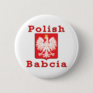 Polish Babcia Eagle 6 Cm Round Badge