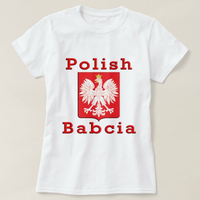 Polish Babcia Eagle T-Shirt (Design Front)