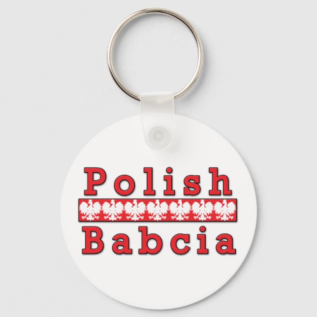 Polish Babcia Eagles Key Ring (Front)