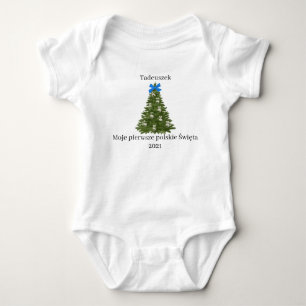Polish baby 1st Christmas onsie Baby Bodysuit