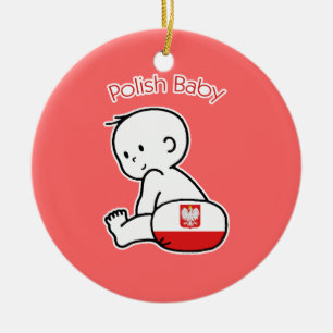 Polish Baby Ceramic Tree Decoration