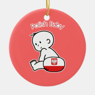 Polish Baby Ceramic Tree Decoration