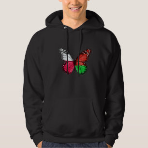 Polish Belarusian Flag Butterfly Hoodie