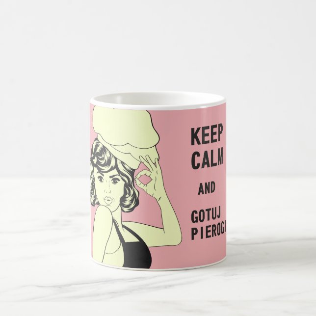 Polish birtday gift for friend magic mug (Center)