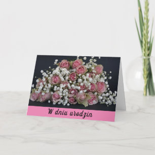 Polish birthday card urodziny greeting card