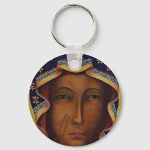 Polish Black Madonna Czestochow Virgin Art Key Ring