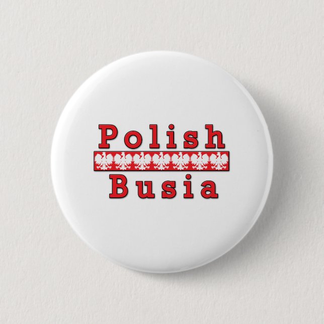 Polish Busia Eagles 6 Cm Round Badge (Front)