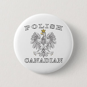 Polish Canadian Eagle 6 Cm Round Badge