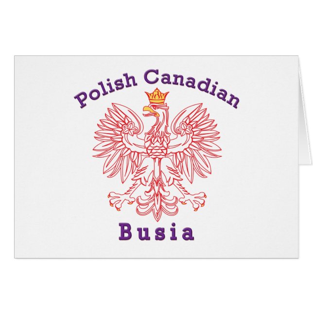 Polish Canadian Eagle Busia (Front Horizontal)