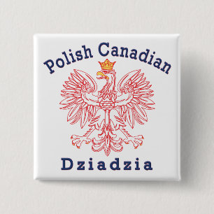 Polish Canadian Eagle Dziadzia 15 Cm Square Badge