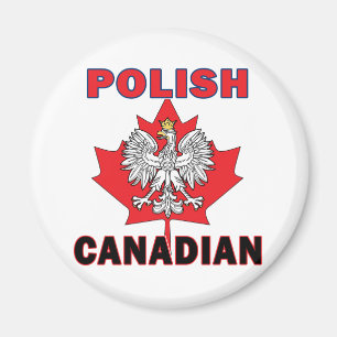 Polish Canadian Eagle Leaf Magnet