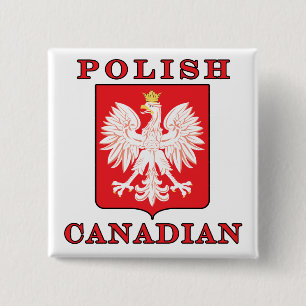 Polish Canadian Eagle Shield 15 Cm Square Badge
