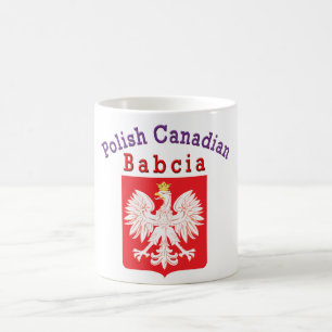 Polish Canadian Eagle Shield Babcia Coffee Mug