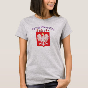 Polish Canadian Eagle Shield Babcia T-Shirt