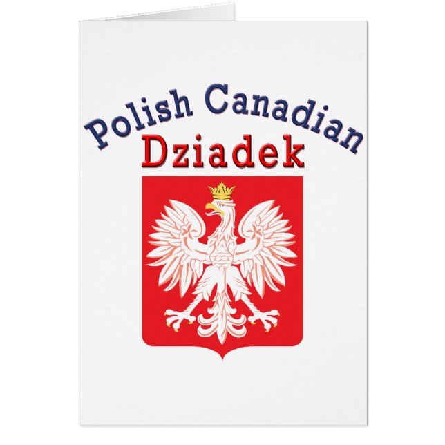 Polish Canadian Eagle Shield Dziadek (Front)