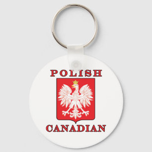 Polish Canadian Eagle Shield Key Ring