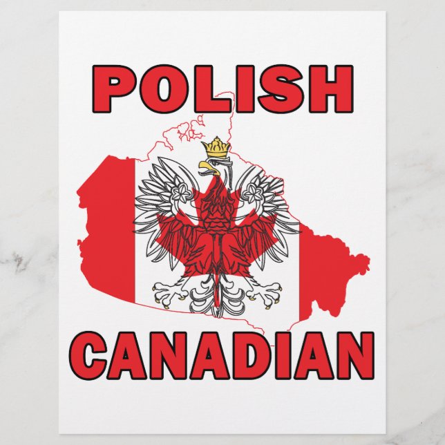 Polish Canadian Flag Canada Map Flyer (Front)