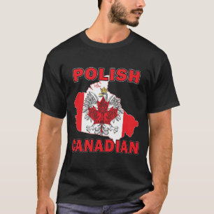 Polish Canadian Flag Canada Map T-Shirt