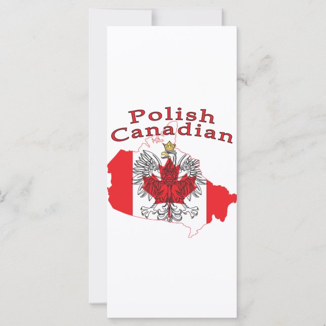 Polish Canadian Flag Map (Front)