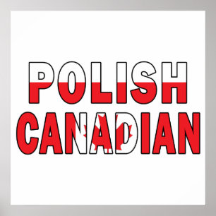 Polish Canadian Flag Poster