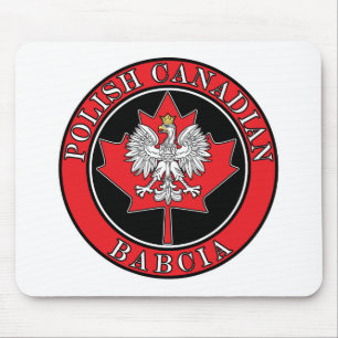 Polish Canadian Maple Leaf Babcia Mouse Mat