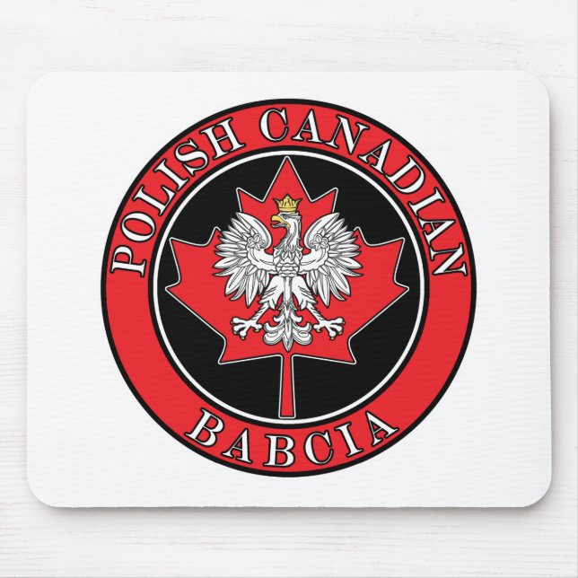 Polish Canadian Maple Leaf Babcia Mouse Mat (Front)