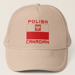 Polish Canadian Poland Falcon Flag Trucker Hat