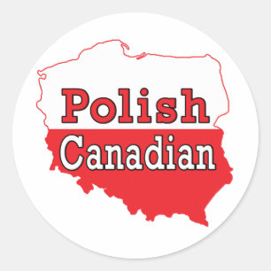 Polish Canadian Polish Map Classic Round Sticker