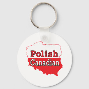 Polish Canadian Polish Map Key Ring