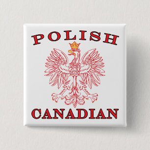 Polish Canadian Red Eagle 15 Cm Square Badge