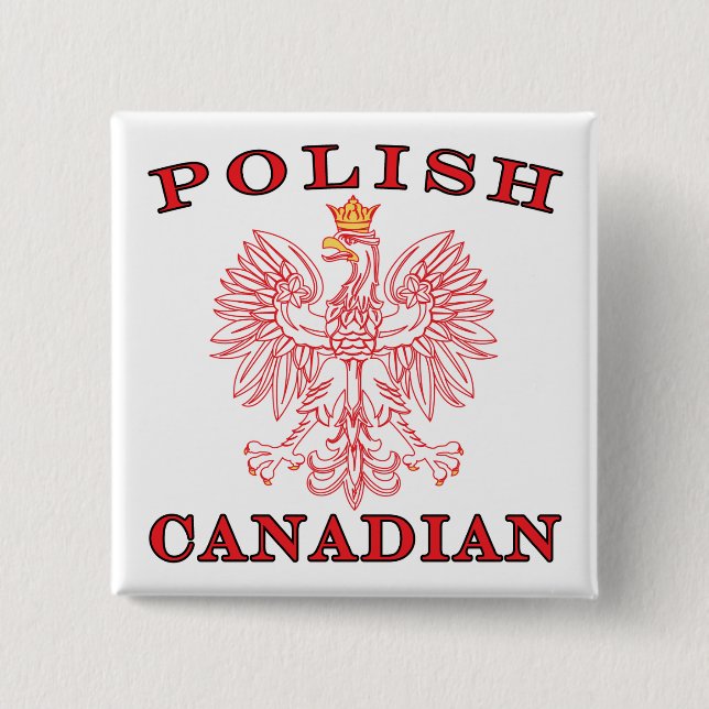 Polish Canadian Red Eagle 15 Cm Square Badge (Front)