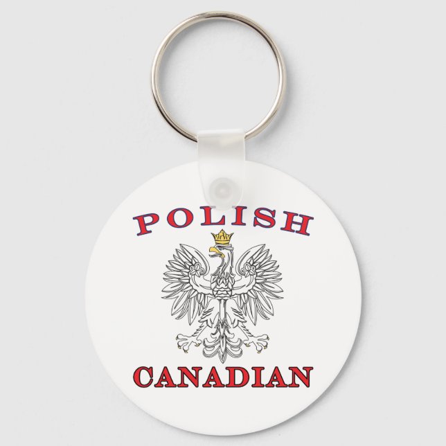 Polish Canadian White Eagle Key Ring (Front)