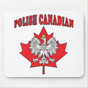 Polish Canadian With Maple Leaf Mouse Mat